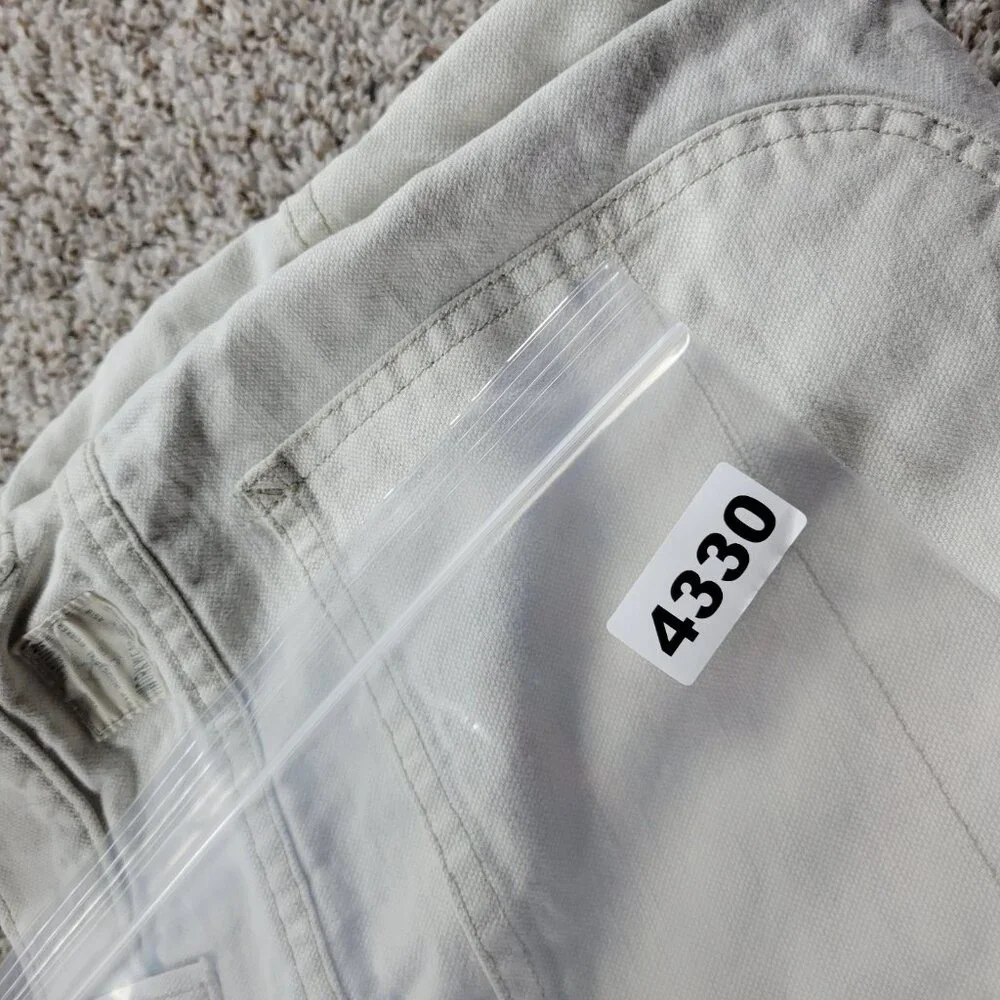 Vintage Gap Worker Jeans Men’s 36X30 Beige Cotton Denim Straight Painter - Picture 9 of 9